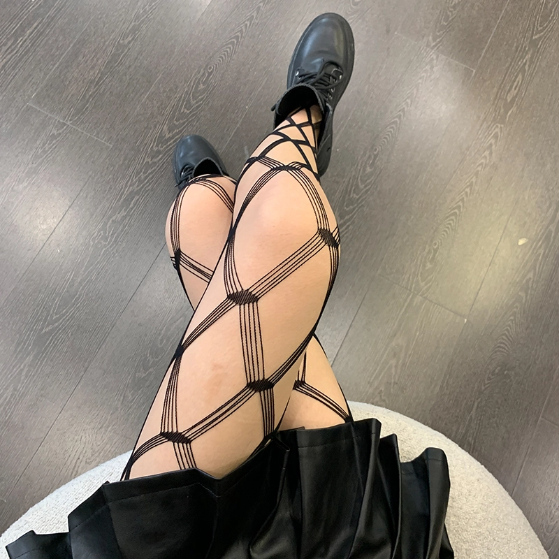 健将 洛丽塔日系辣妹纯欲吊带连裤袜丝辣妹镂空渔网袜拼接性感丝袜 女款