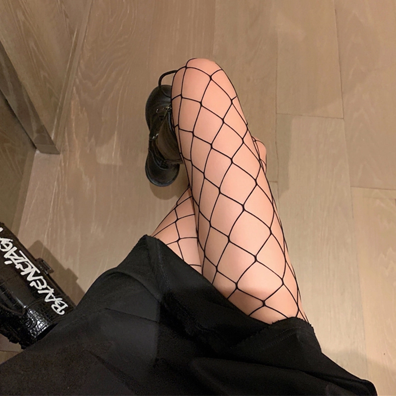 健将 黑丝渔网袜薄款情调禁欲系防勾丝性感纯欲连裤袜潮丝袜 女款 组合装