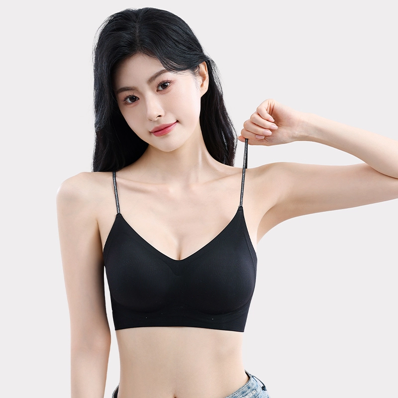 健将 冰丝无痕内衣薄款小胸聚拢凉感美背细肩带收副乳防下垂胸罩文胸 女款 礼袋装