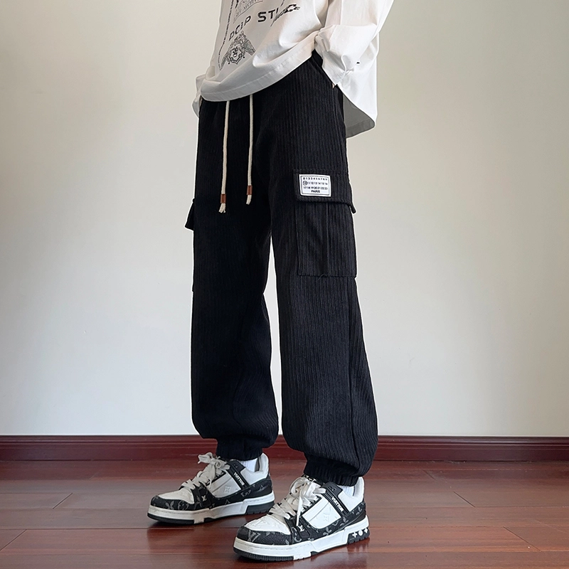 头号青年 美式复古束脚工装休闲裤 男女同款