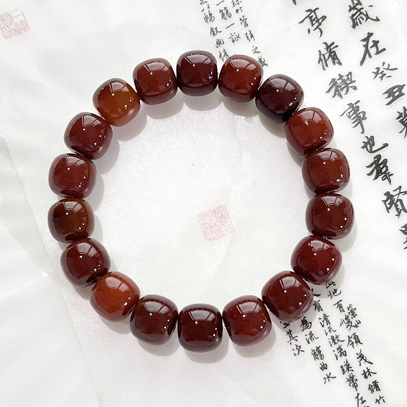 嘉福莱 小馒头 简约圆润可爱 文玩盘串绕指柔 中式国潮民族风 菩提根 手串 男女同款情侣款