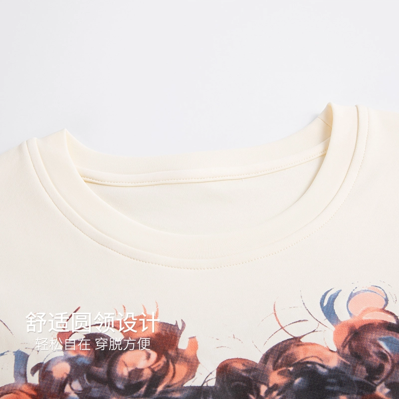 芬腾可安 女夏季薄款带胸垫全棉三件套家居服可爱卡通纯棉格子短袖短裤长裤可外穿学生舒适睡衣套装 女款