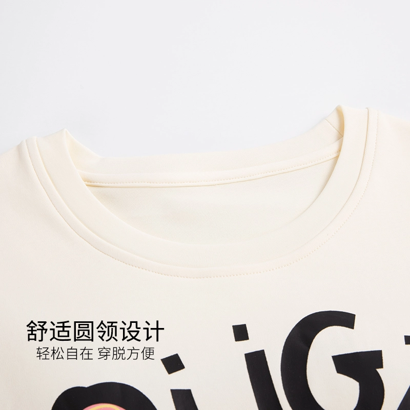 芬腾可安 女夏季薄款带胸垫全棉三件套家居服可爱卡通纯棉格子短袖短裤长裤可外穿学生睡衣套装 女款