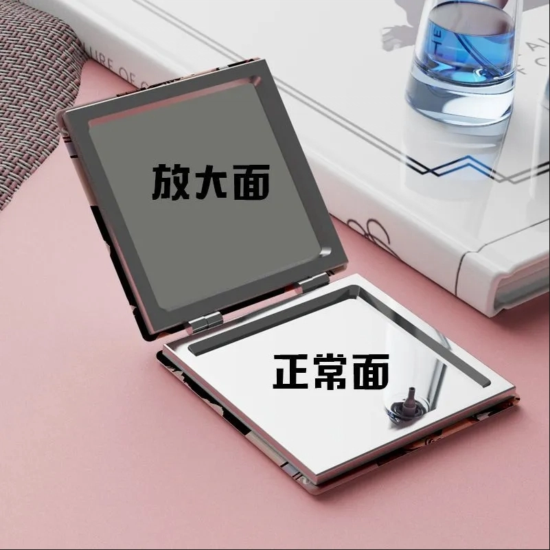 小狸同学 动漫风化妆镜 高级卡通可爱少女心折叠镜便携随身家用宿舍二次元双面镜子