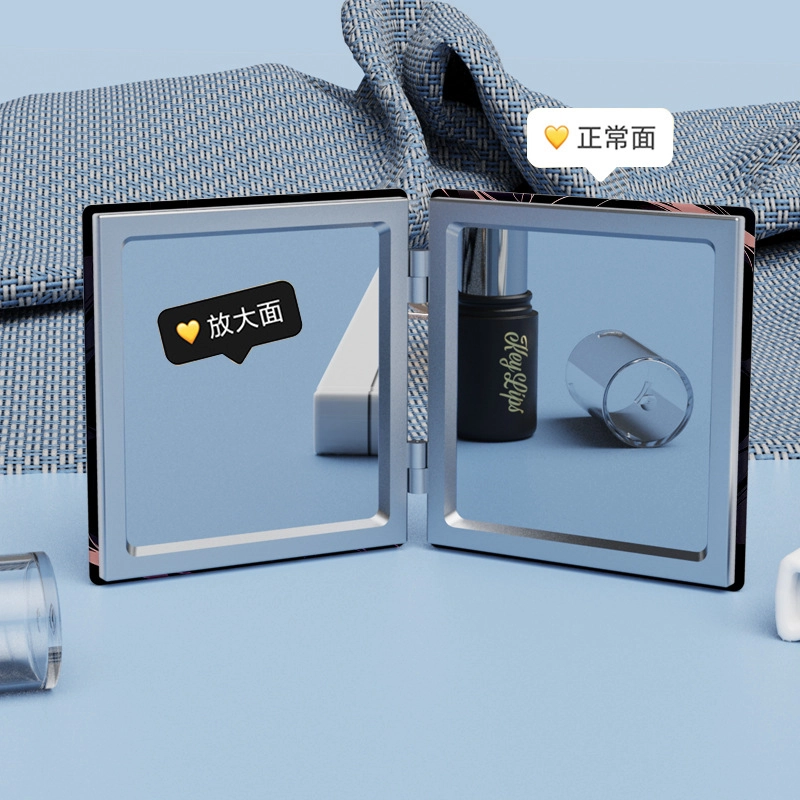 小狸同学 动漫风化妆镜 高级卡通可爱少女心折叠镜便携随身家用宿舍二次元双面镜子