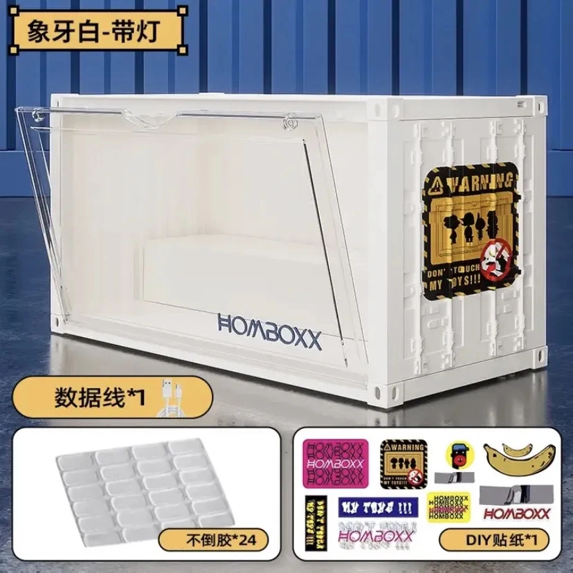 喜顽童 集装箱特展示架盲盒收纳盒潮玩手办展示柜亚克力透明展示盒 模型配件