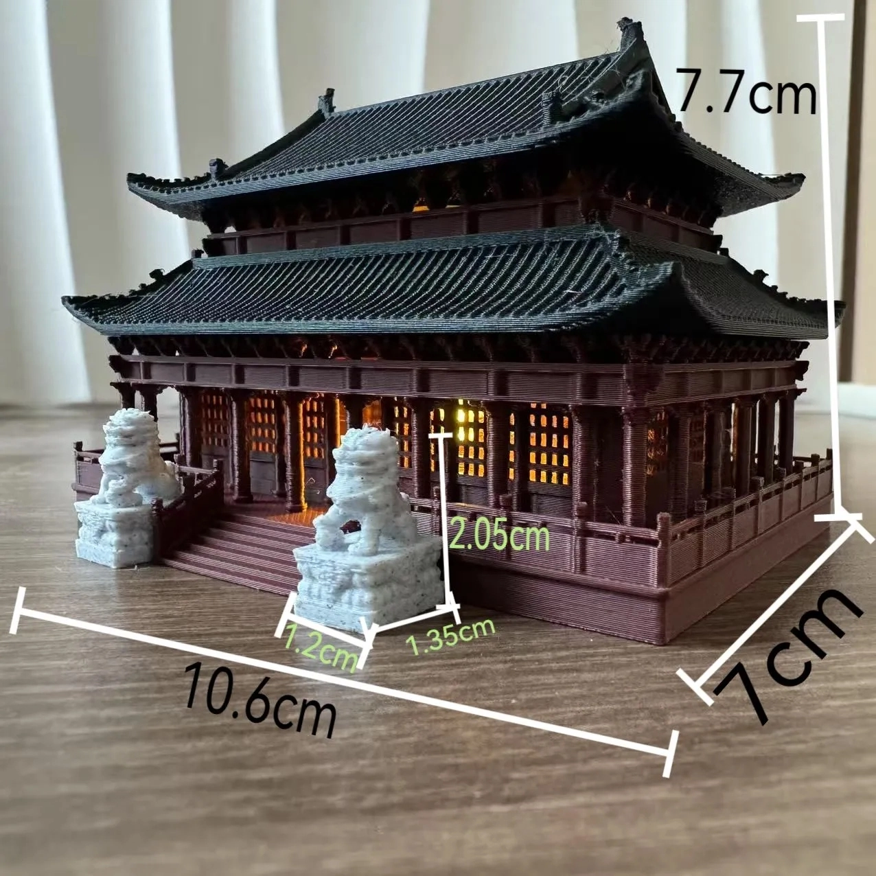 喜顽童 带灯太和殿中式宫殿摆件庭院仿真 建筑模型