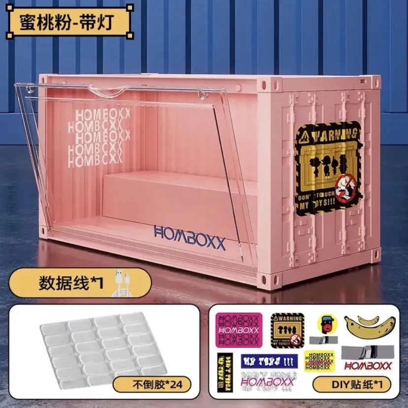 喜顽童 集装箱特展示架盲盒收纳盒潮玩手办展示柜亚克力透明展示盒 模型配件