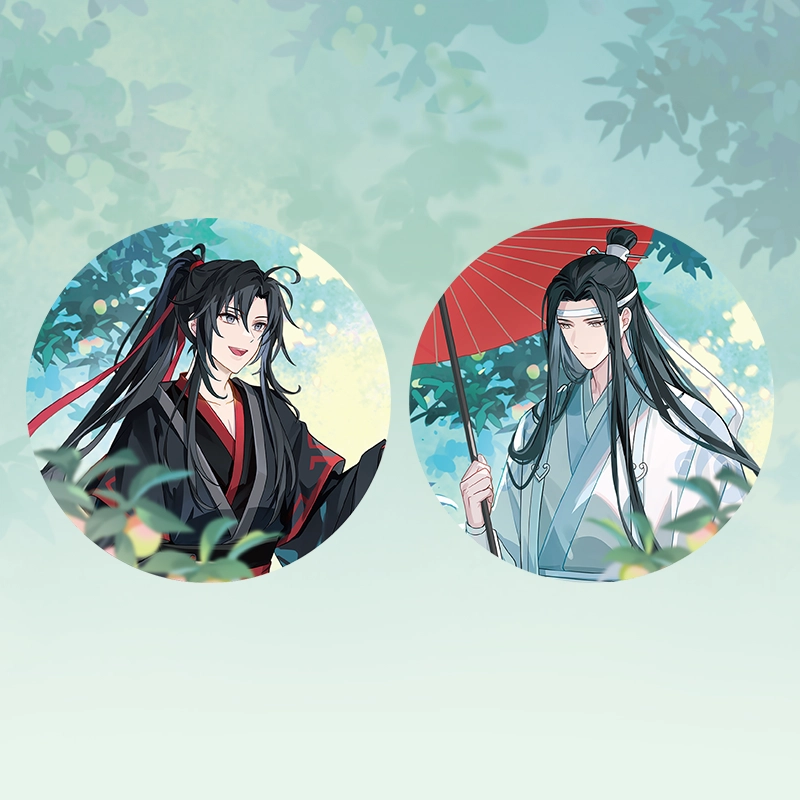 腾讯视频草场地 魔道祖师 夏日青梅系列 魏无羡蓝忘机 白瓷/光栅/流麻/立牌 徽章