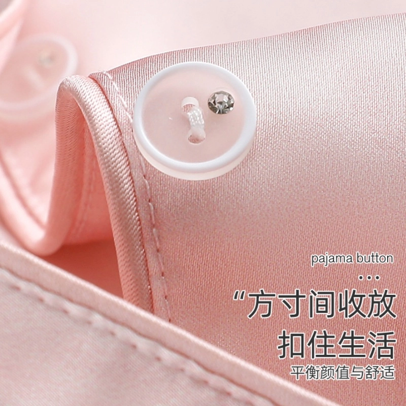 夏芬妍 休闲舒适高级感流光晕染冰丝翻领家居服亲肤宽松短袖时尚可外穿夏季睡裙 女款