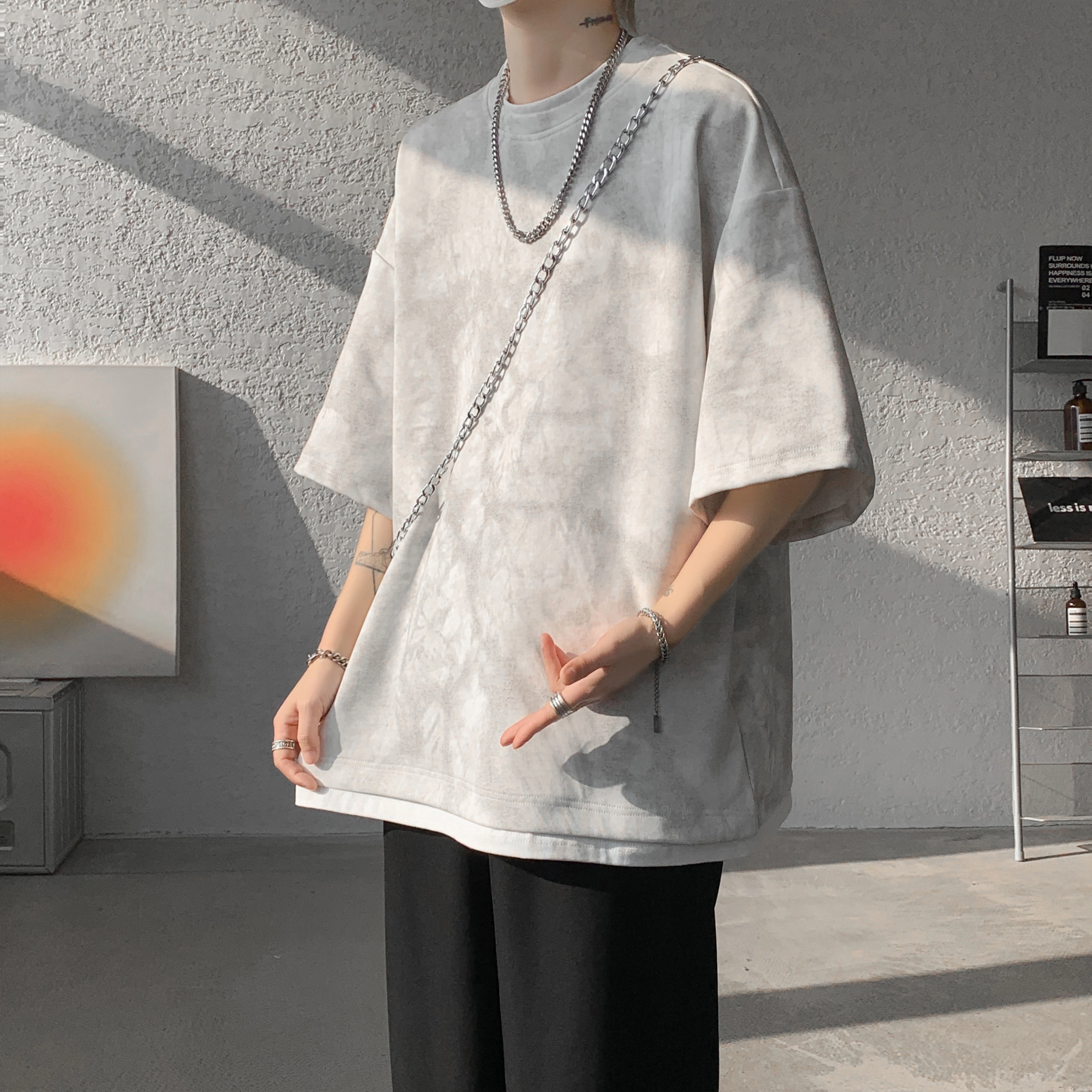 230PAINT STAIN vintageoversizeT