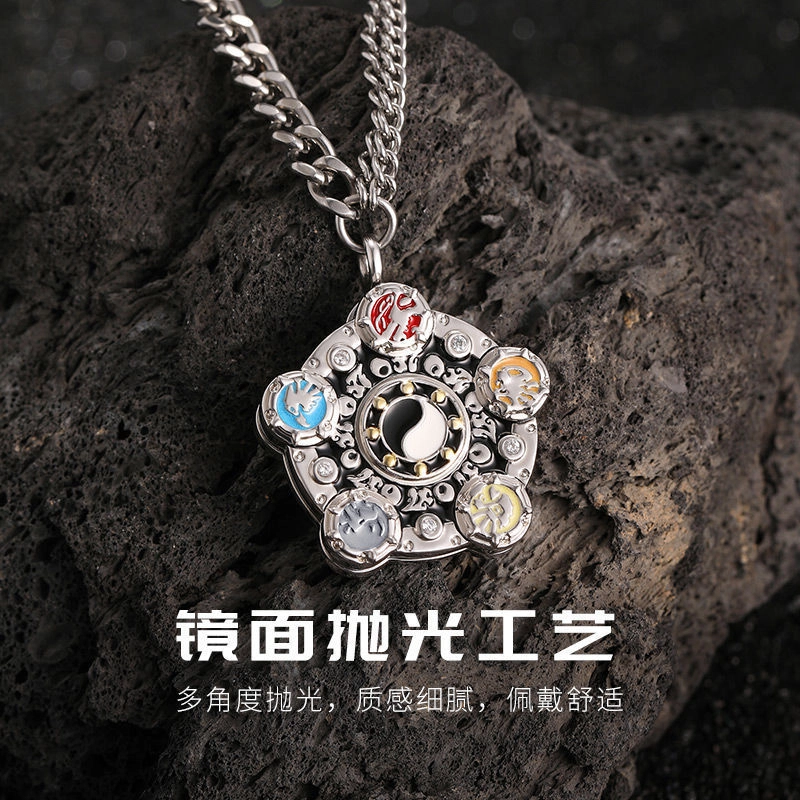 乐乐兄弟 铠甲勇士帝皇侠五行铠甲 可旋转吊坠个性精致灵动合金 谷圈挂件