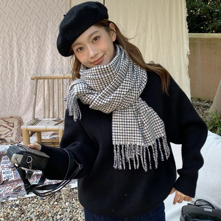 俞兆林 高级感保暖百搭气质时尚 聚酯纤维 绒线围巾 男女同款情侣款