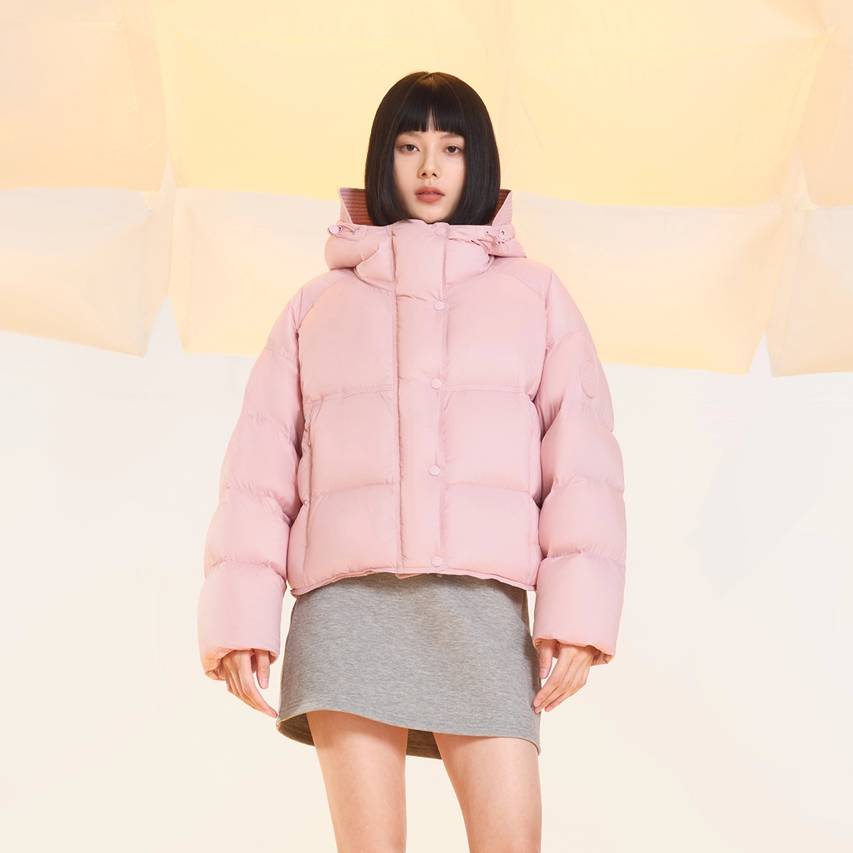 美力城 泡芙面包服短款加厚鹅绒羽绒服 男女同款