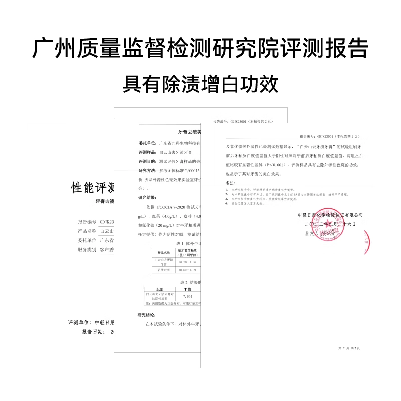 白云山 去黄除口腔异味牙膏 去牙渍美白去烟渍