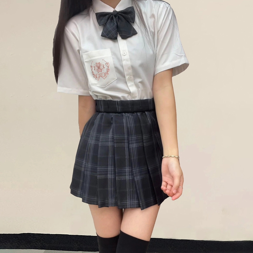 日暮星河 学院风舒适合身高腰裙装套装 女款