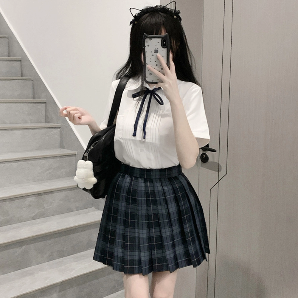 日暮星河 学院风百褶裙半身裙休闲百搭辣妹裙装套装 女款