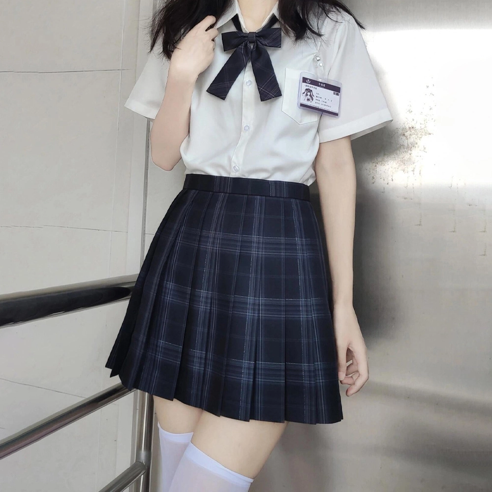 日暮星河 学院风舒适合身高腰裙装套装 女款