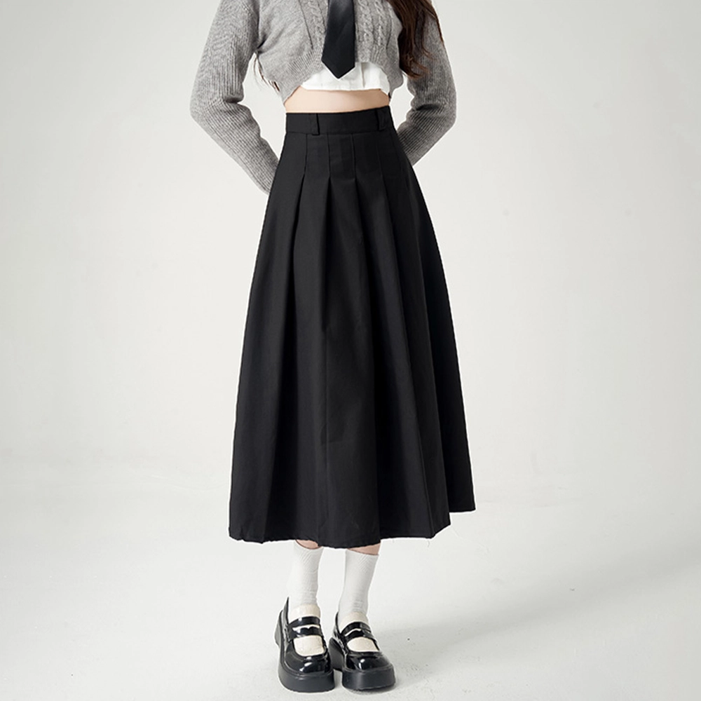 日暮星河 学院风简约通勤休闲长裙 女款