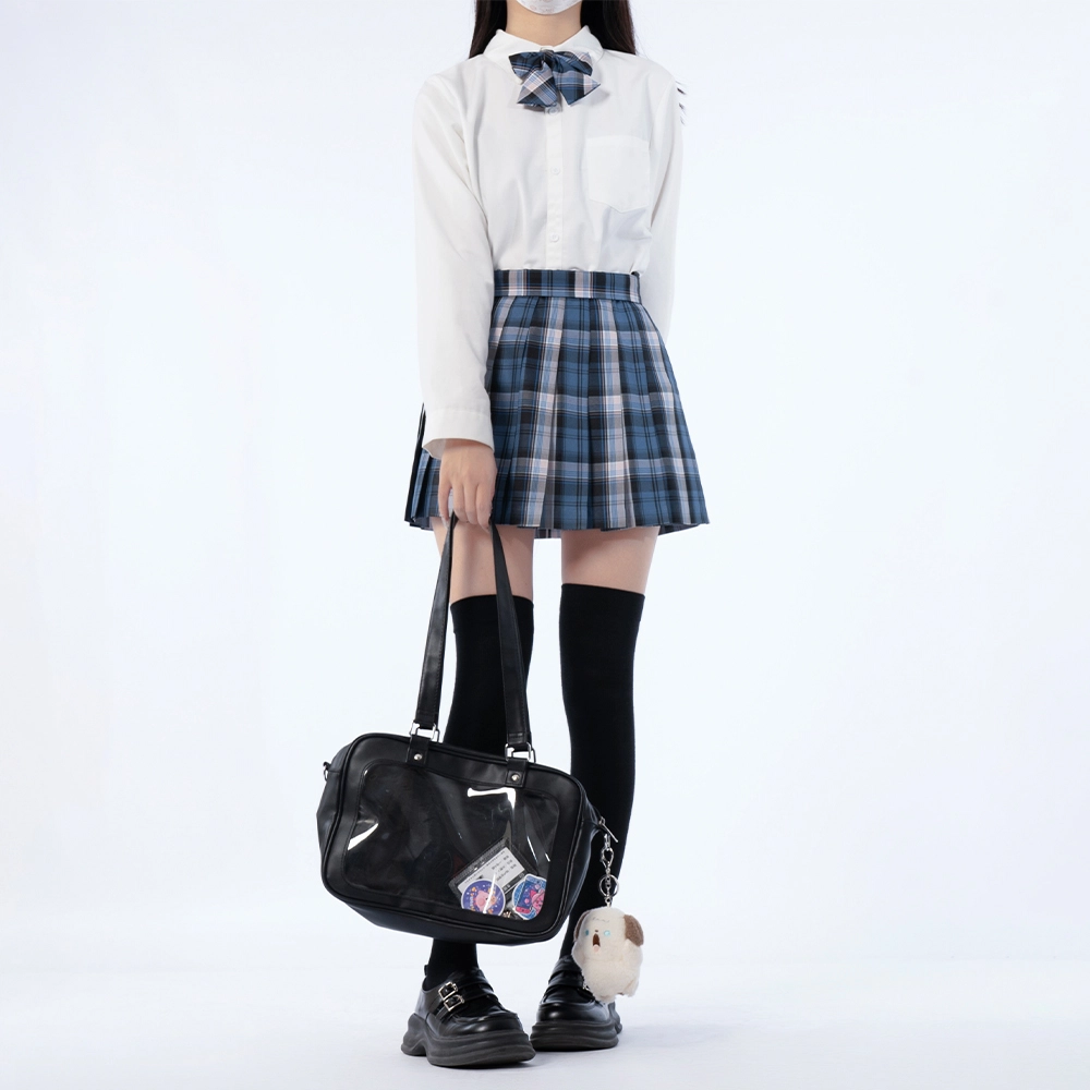 日暮星河 学院风时尚休闲长袖上衣日系百褶裙衬衫套装 女款 京板私校