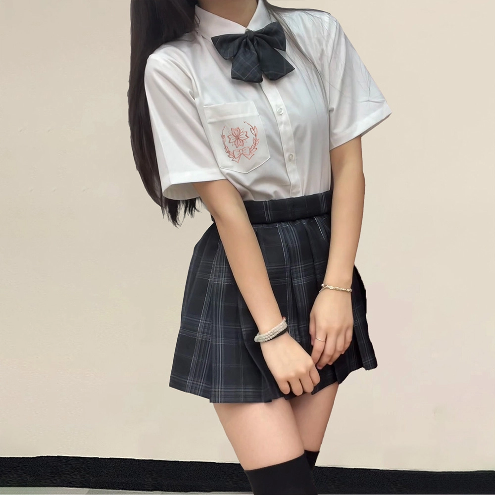 日暮星河 学院风舒适合身高腰裙装套装 女款