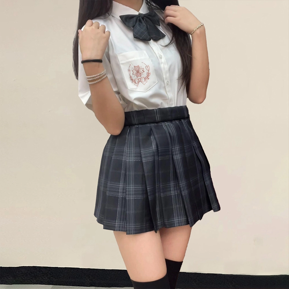 日暮星河 学院风舒适合身高腰裙装套装 女款