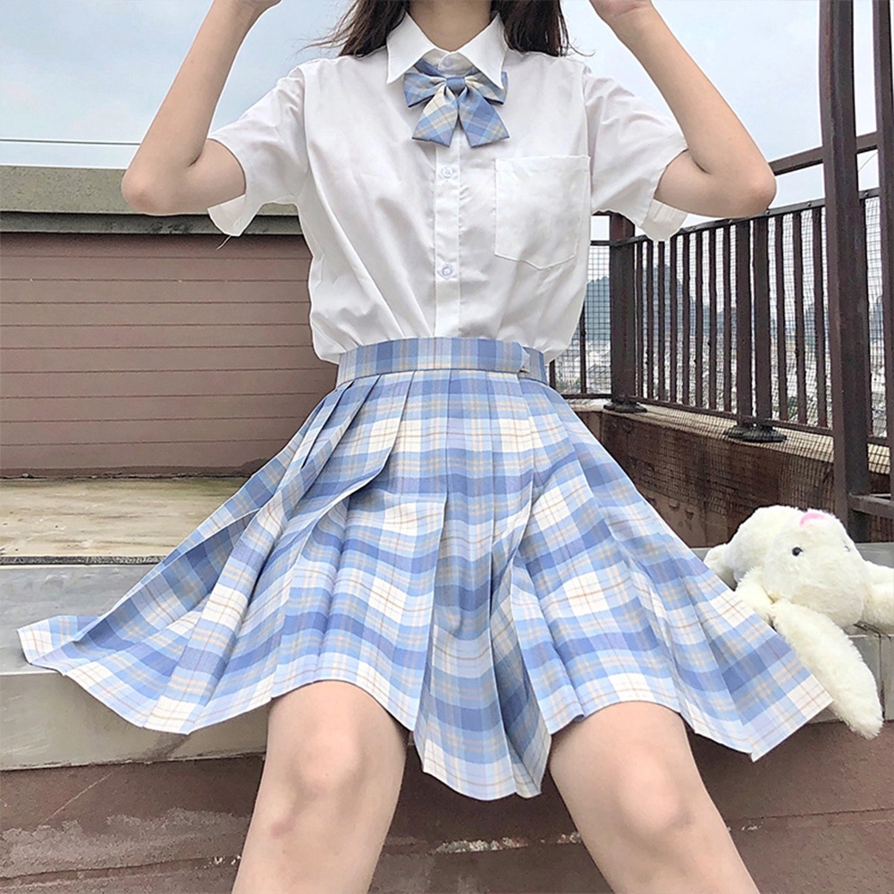 日暮星河 学院风格裙百褶裙休闲短裙 女款
