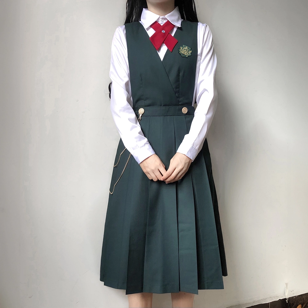 日暮星河 学院风纯色时尚休闲舒适吊带连衣裙 女款