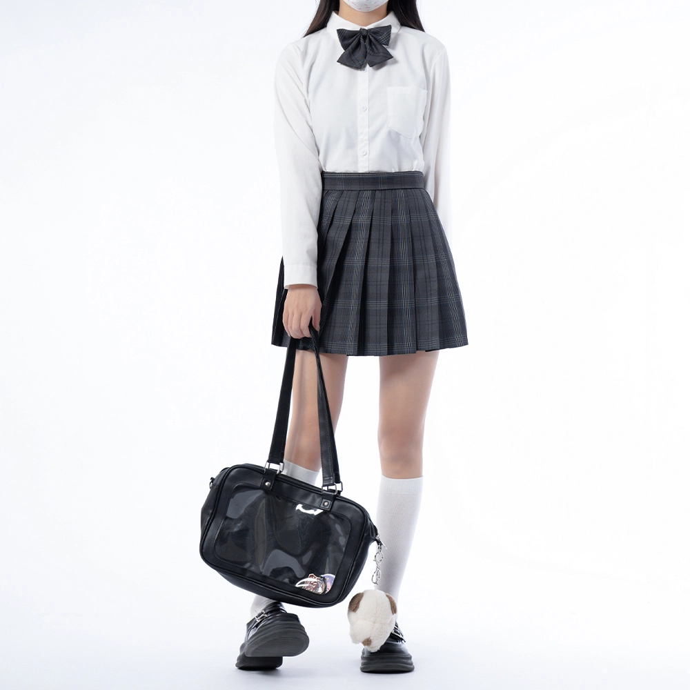 日暮星河 学院风通勤时尚舒适长袖上衣日系百褶裙衬衫套装 女款 津御中