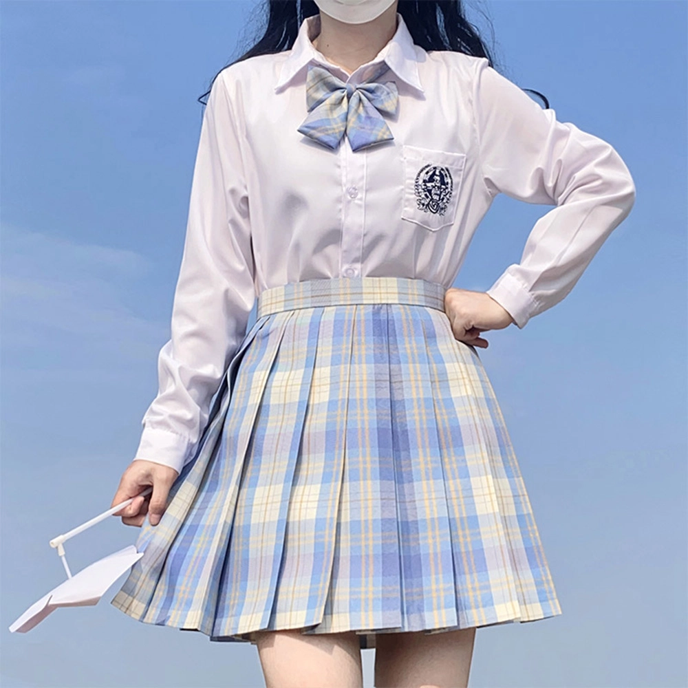 日暮星河 学院风格裙百褶裙休闲短裙 女款