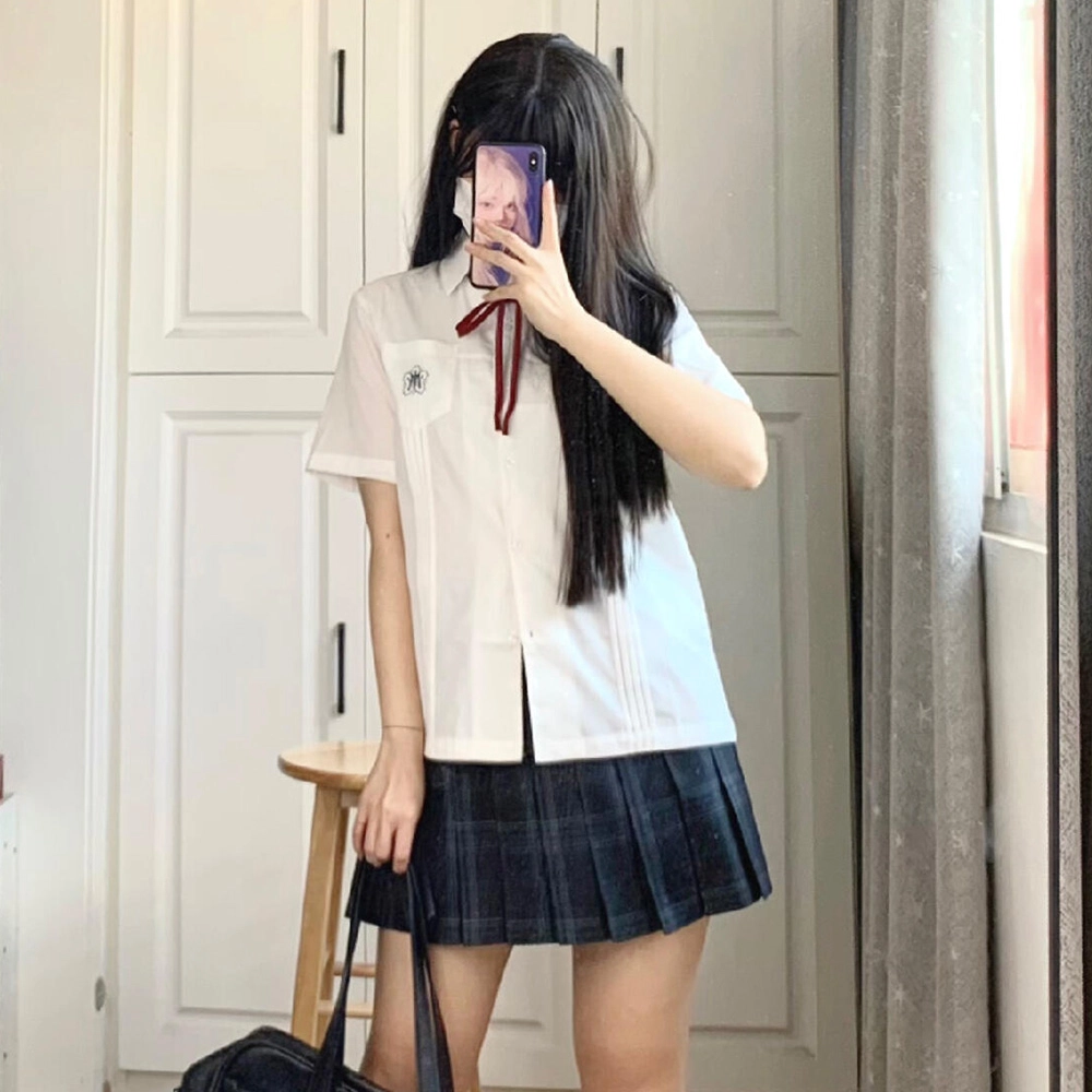 日暮星河 学院风舒适合身高腰裙装套装 女款