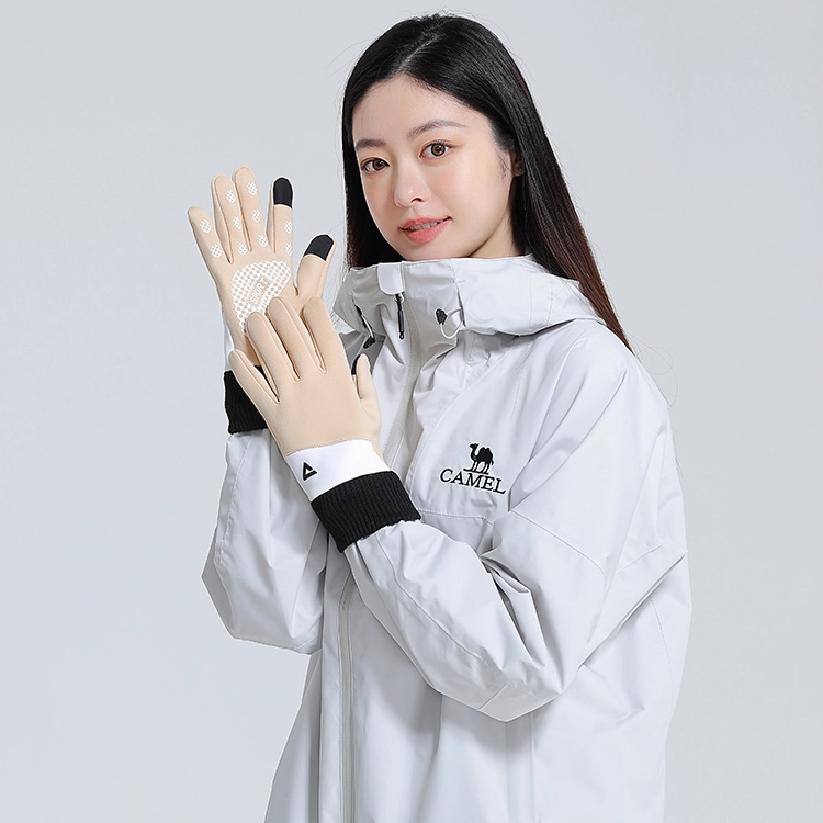 匹克 秋冬季防风防水保暖 骑行可触屏  高颜值 柔软舒适 亲肤恒温 跑步健身摩托车滑雪自行车 绒面里层 运动手套 男女同款情侣款
