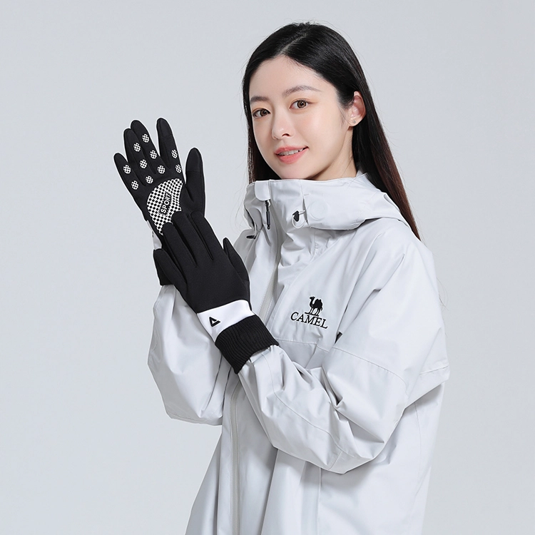 匹克 秋冬季防风防水保暖 骑行可触屏  高颜值 柔软舒适 亲肤恒温 跑步健身摩托车滑雪自行车 绒面里层 运动手套 男女同款情侣款