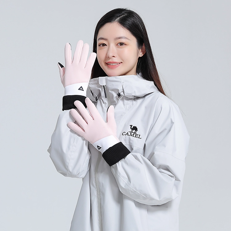匹克 秋冬季防风防水保暖 骑行可触屏  高颜值 柔软舒适 亲肤恒温 跑步健身摩托车滑雪自行车 绒面里层 运动手套 男女同款情侣款