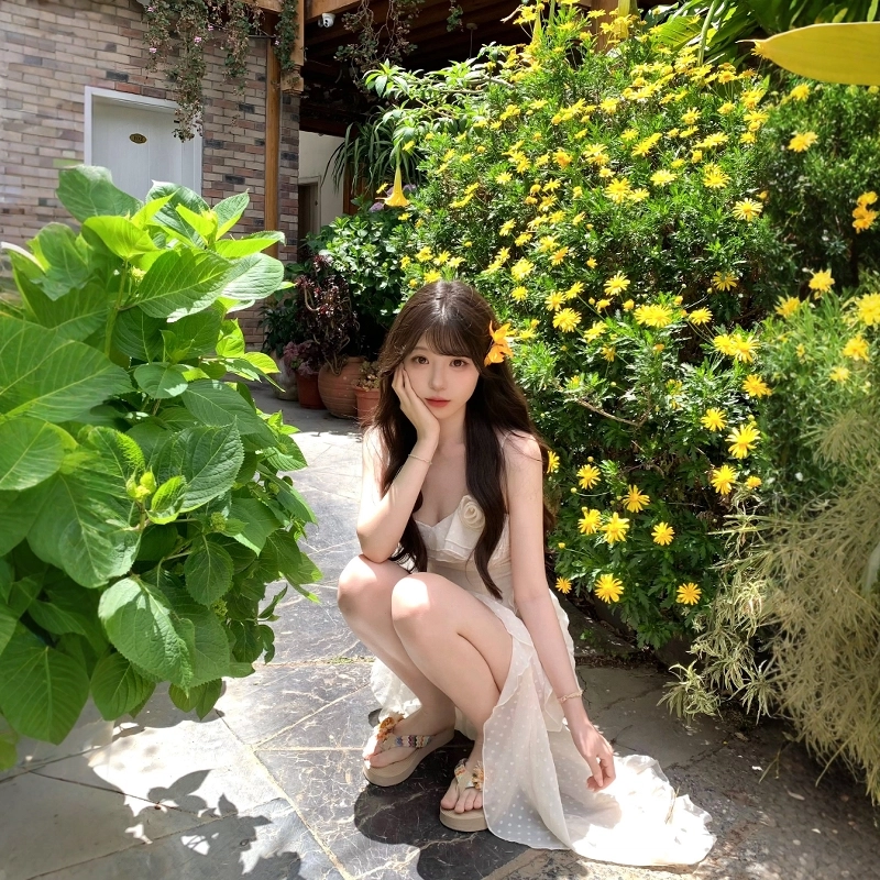 格子苔 法式纯欲风赫本子女夏季收腰气质不规则荷叶边长裙吊带连衣裙 女款
