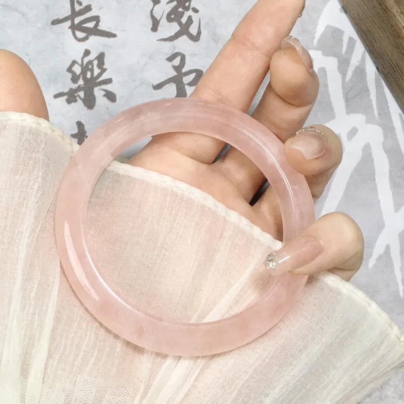 水贝 白月光 贵妃镯晶莹剔透 新中式国潮古风显气质高级感冷清感学生恋爱 玻璃猫眼 手镯 女款
