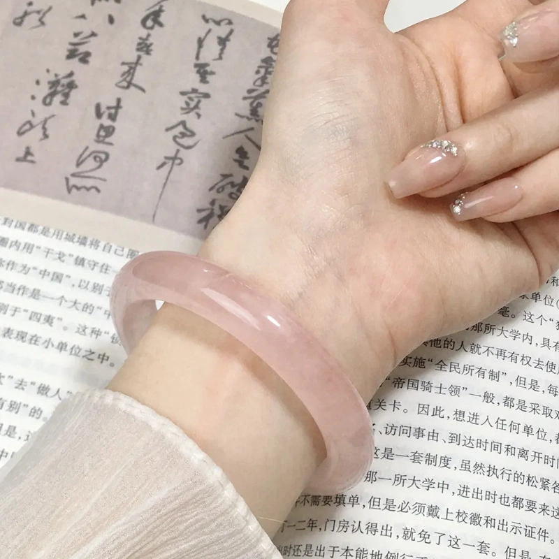 水贝 白月光 贵妃镯晶莹剔透 新中式国潮古风显气质高级感冷清感学生恋爱 玻璃猫眼 手镯 女款
