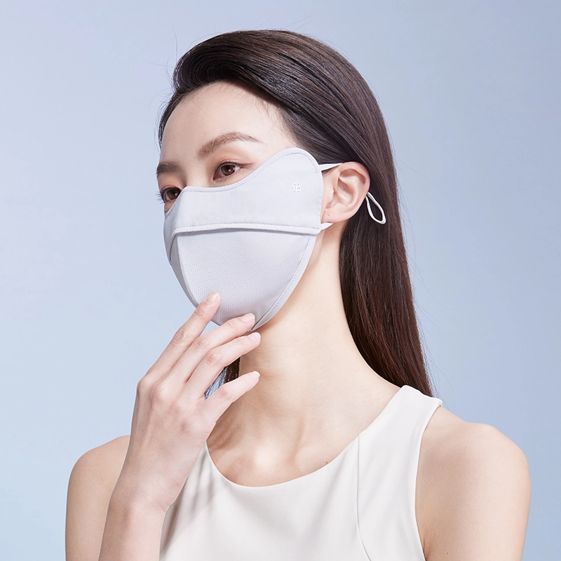 红豆 防紫外线脸基尼鱼骨支撑透气不闷 氨纶 防晒面罩 女款