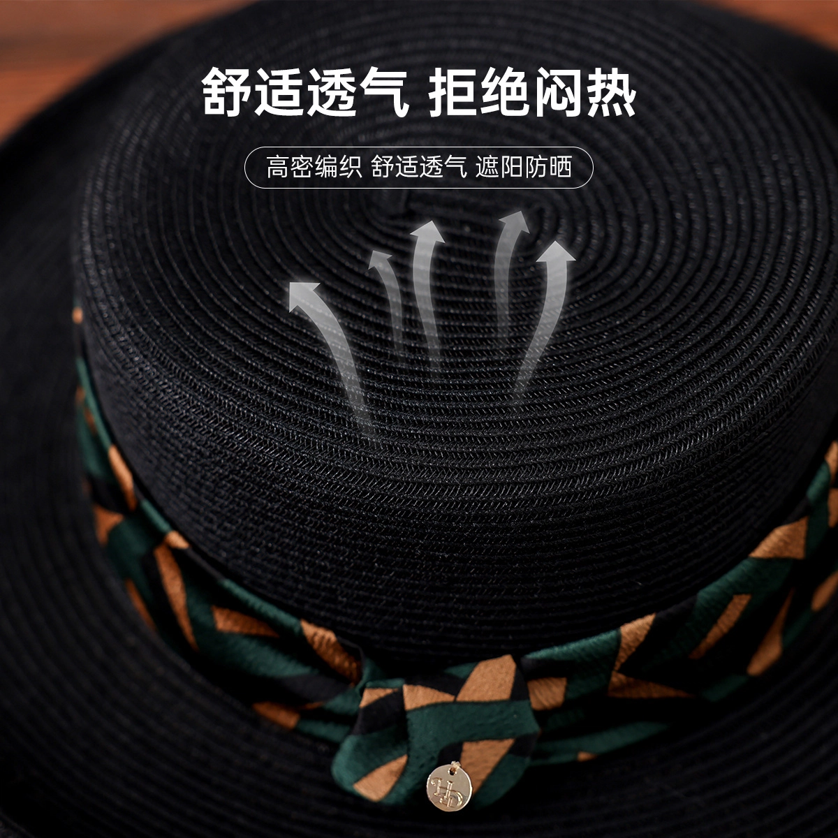红豆 遮阳帽春夏户外防紫外线草帽可折叠帽子蝴蝶结太阳帽 聚酯纤维 防晒帽 女款