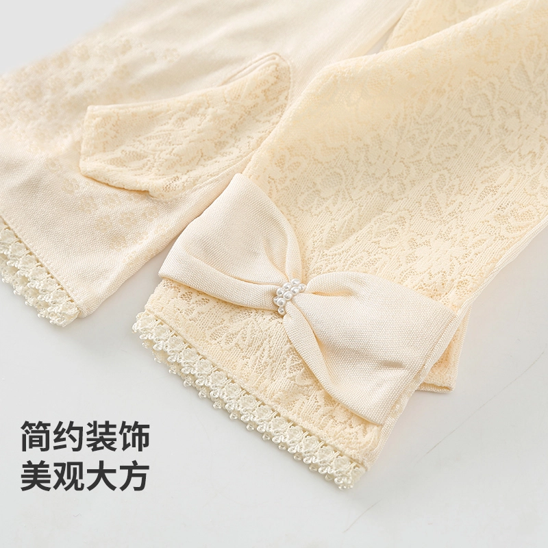 红豆 蕾丝手袖真丝冰袖 蚕丝 防晒袖套 女款