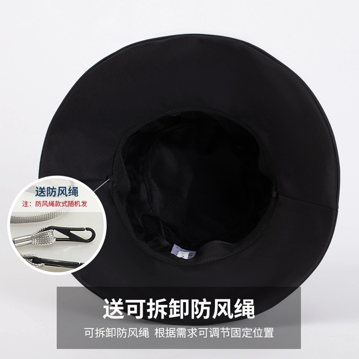 红豆 遮阳帽春夏户外防紫外线可折叠帽子印花蝴蝶结太阳帽 聚酯纤维 防晒帽 女款