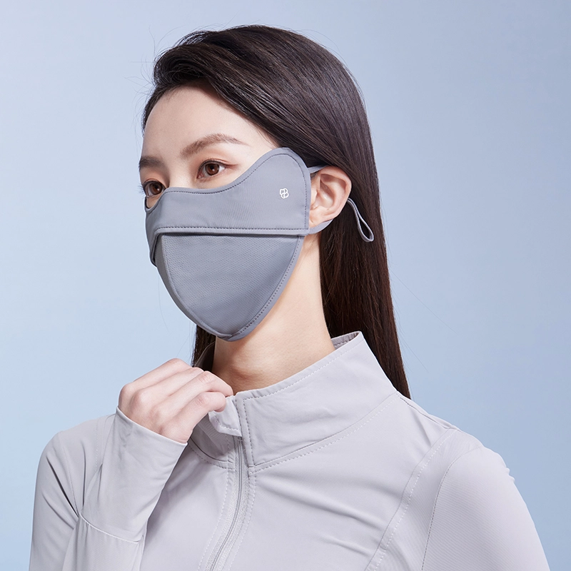 红豆 防紫外线脸基尼鱼骨支撑透气不闷 氨纶 防晒面罩 女款