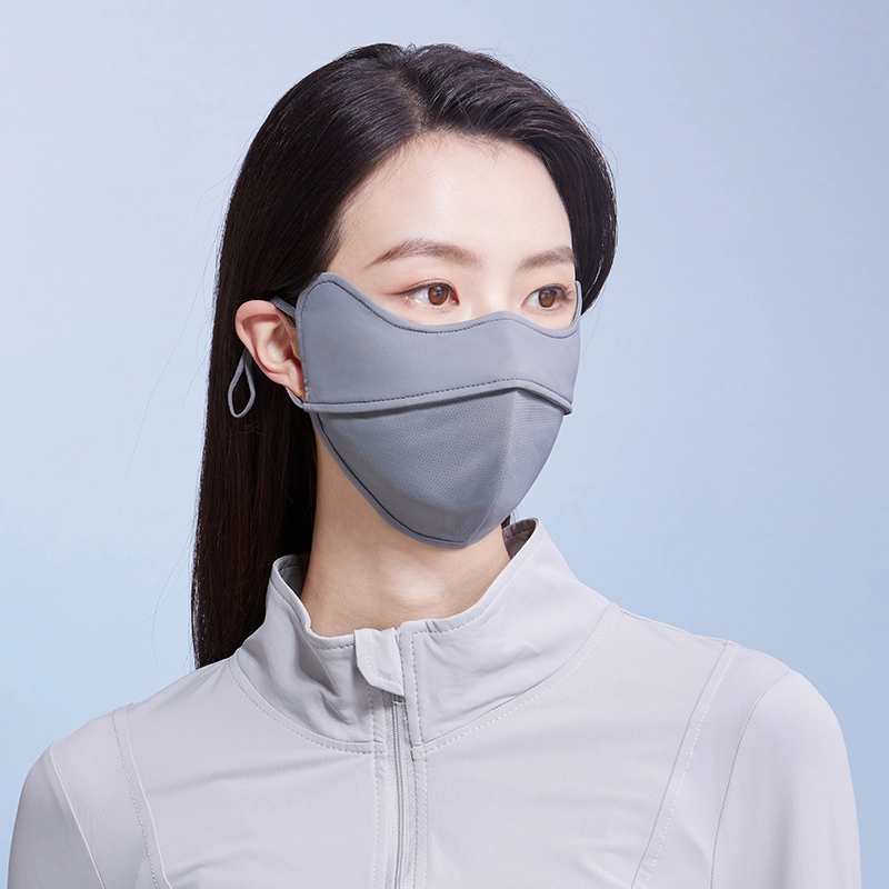 红豆 防紫外线脸基尼鱼骨支撑透气不闷 氨纶 防晒面罩 女款
