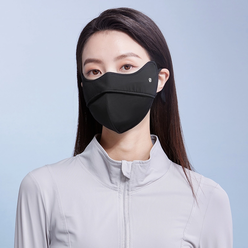 红豆 防紫外线脸基尼鱼骨支撑透气不闷 氨纶 防晒面罩 女款