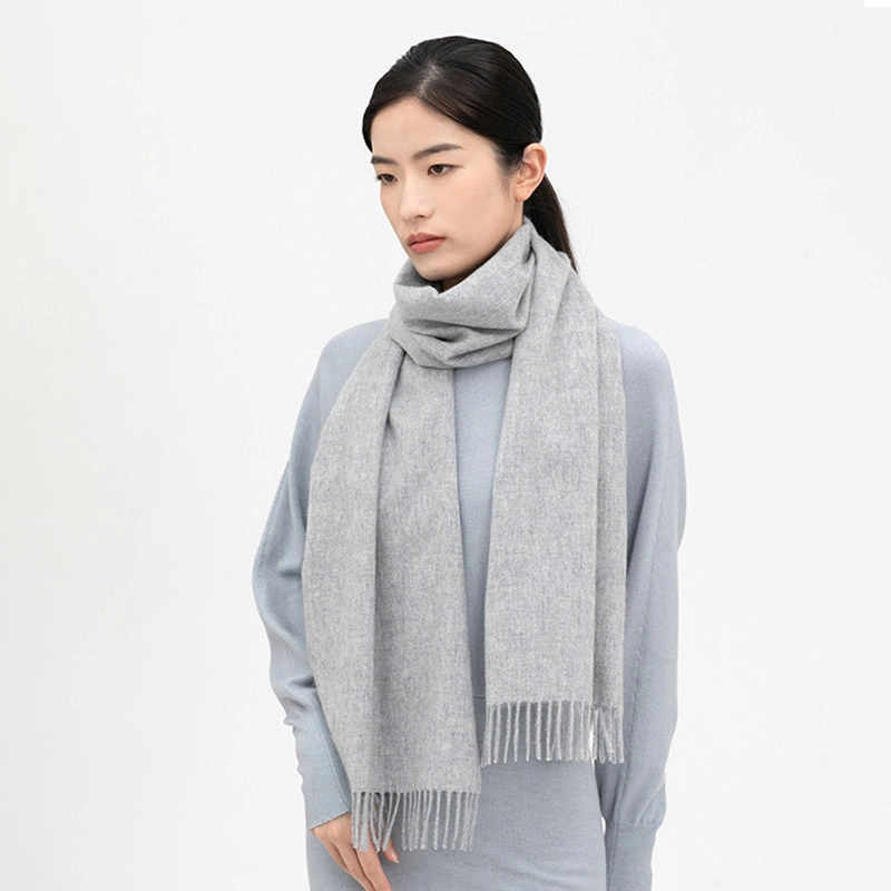红豆 简约轻盈时尚百搭优雅 山羊绒 绒线围巾 男女同款情侣款
