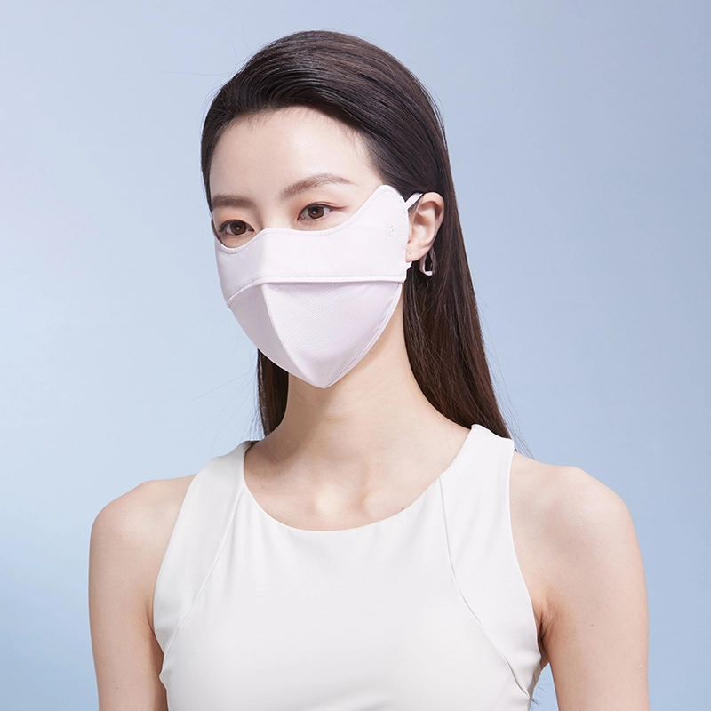 红豆 防紫外线脸基尼鱼骨支撑透气不闷 氨纶 防晒面罩 女款