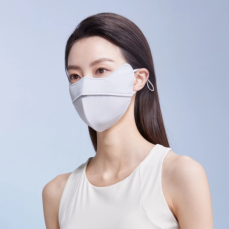 红豆 防紫外线脸基尼鱼骨支撑透气不闷 氨纶 防晒面罩 女款