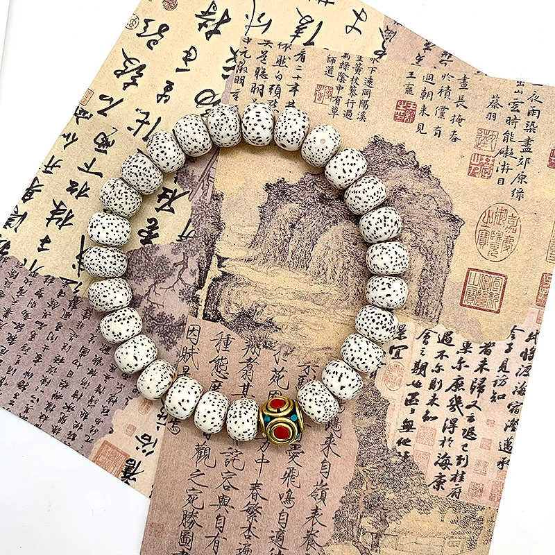唐述 【霉运退散】新中式复古小众民族风素圈转运佛珠文玩八方来财好运 星月菩提 手串 男女同款情侣款