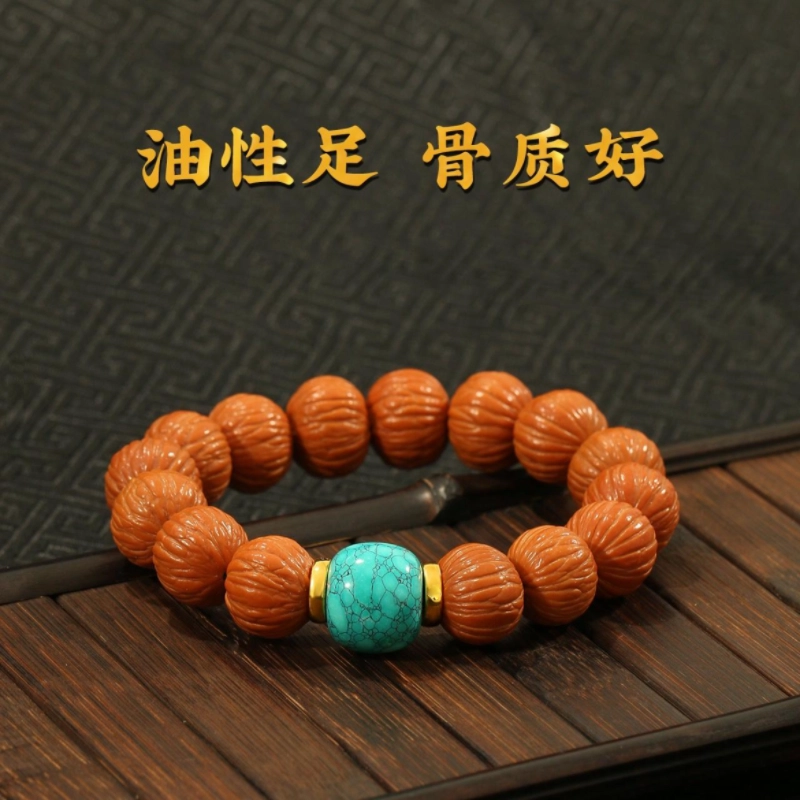 唐述 平安纳福招财转运盘串富富新中式小众文玩未来可期蒸蒸日上好运 猴头核桃 手串 男女同款情侣款