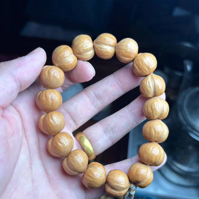 唐述 招财招桃花一见钟情新中式时尚转运文玩盘串佛珠甜蜜爱恋好运 猴头核桃 手串 男女同款情侣款